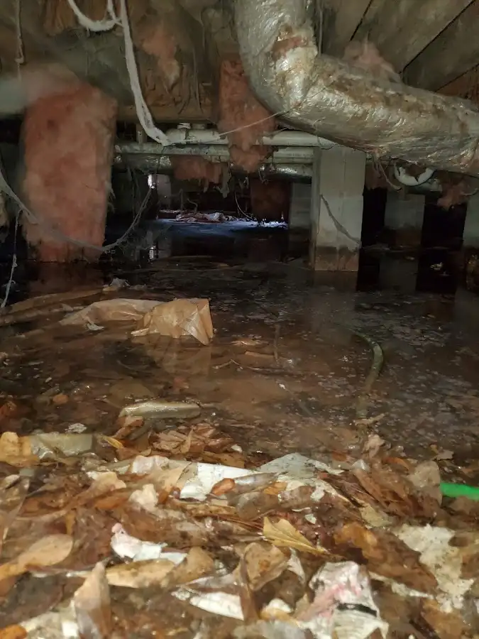 Crawl space flood assessment for Commercial Water Damage Restoration in Titusville